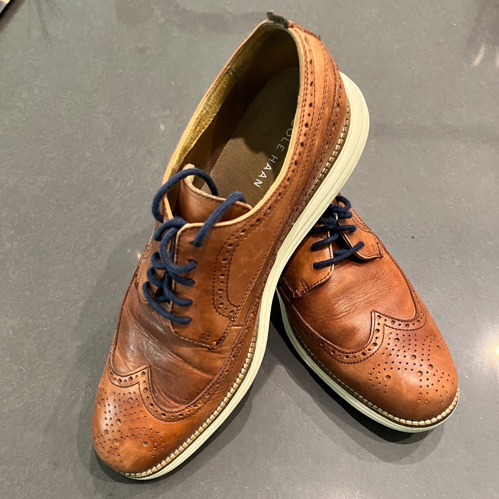 Cole Haan Original Grand Wingtip Oxford 11M Tan